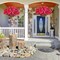 Artificial Hanging Bougainvillea Flower Basket – UV-Resistant Faux Silk for Outdoor Garden Decor (HotpinkRed)